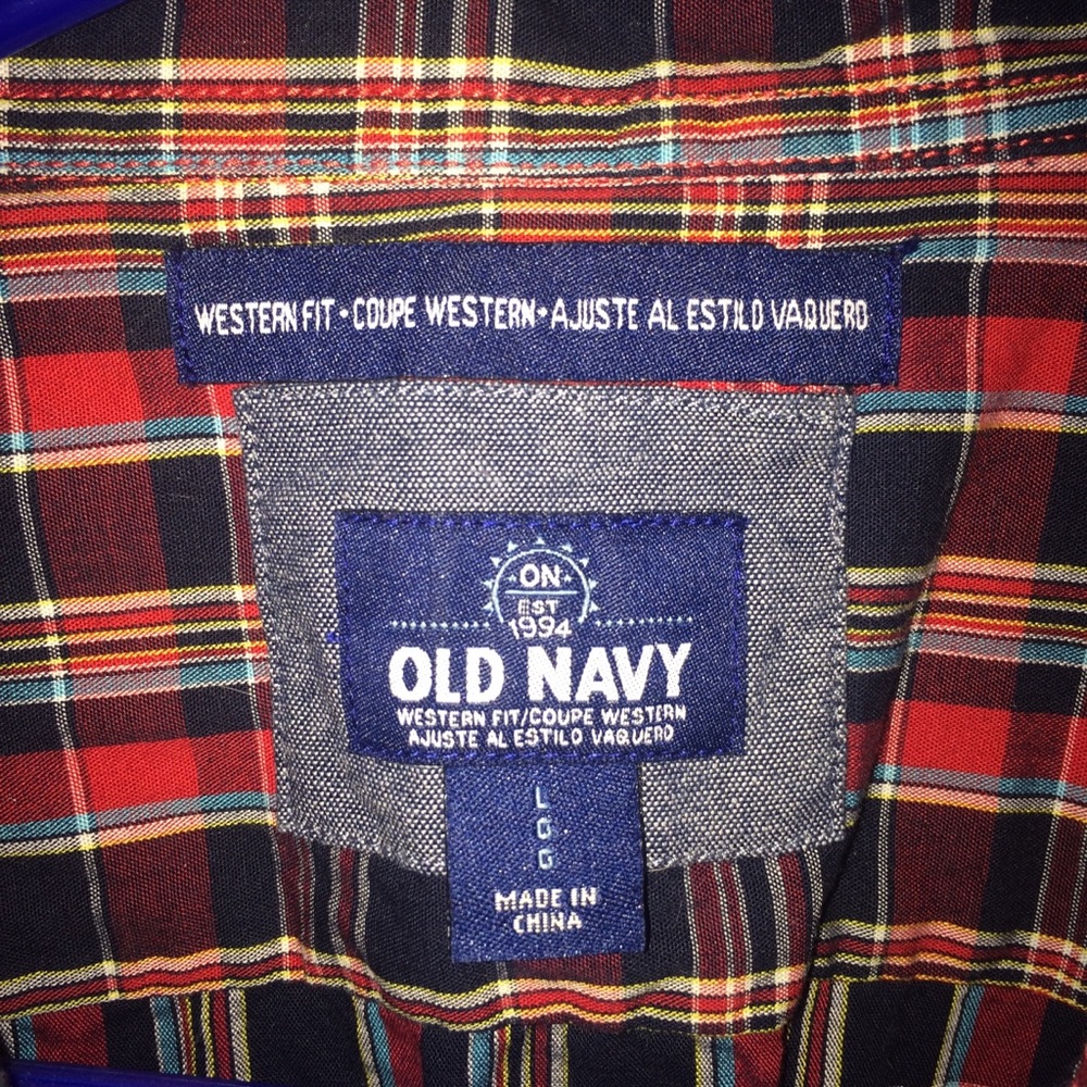 Old Navy red plaid Large